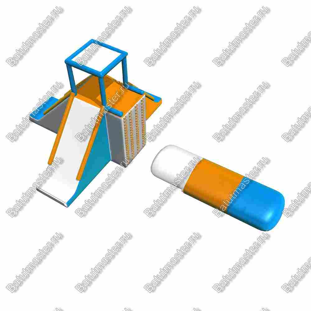 Катапульта Блоб с вышкой «Водный экстрим» 10×8×5 м, блоб 7×2 м