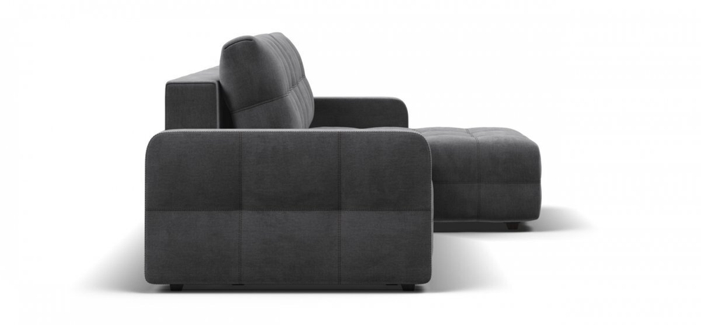 Угловой диван Денди Велюр Монолит серый