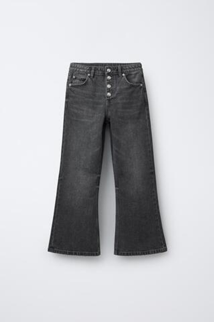 ZARA ДЖИНСЫ КЛЕШ, ЧЕРНЫЙ