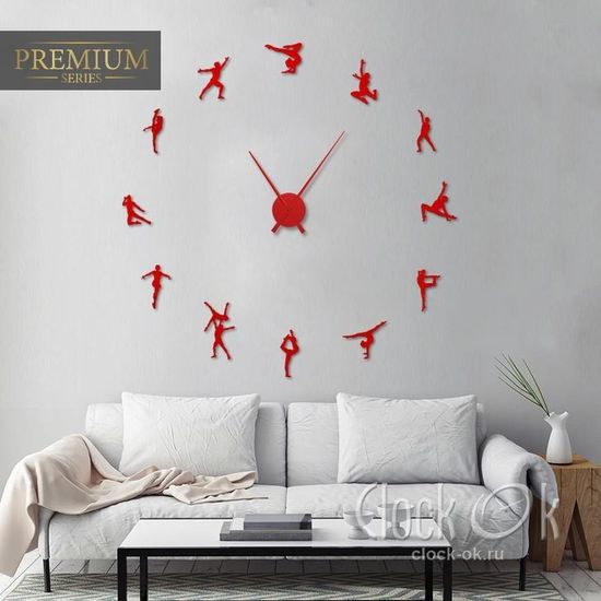 Настенные 3D часы Художественная гимнастика