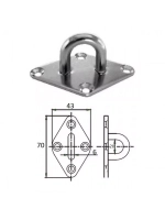 Пластина с U-скобой, 43*70 мм, нержавеющая сталь