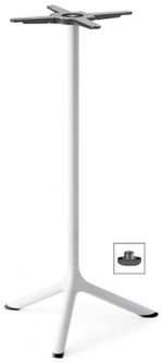 Стол ламинированный барный Scab Design Tripe, белый, светло-серый