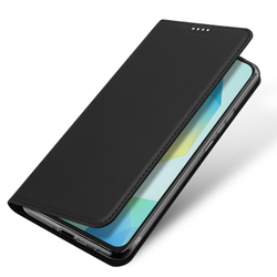Чехол книжка из PU кожи черного цвета от Dux Ducis для Samsung Galaxy A17 5G, серия Skin Pro Series Case