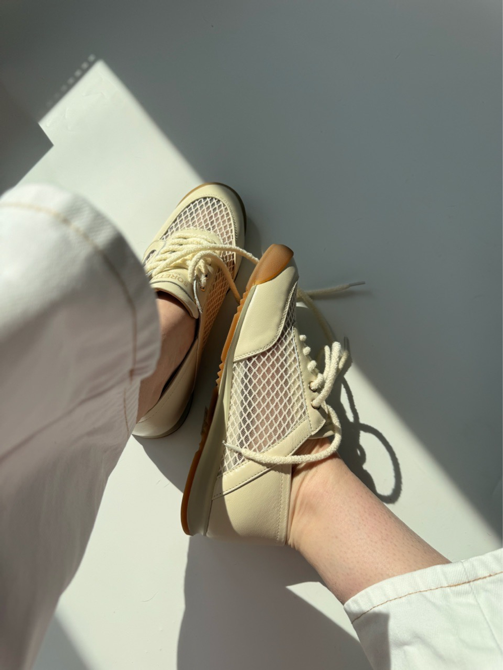 Кеды из натуральной кожи c вставками из сетки KULT