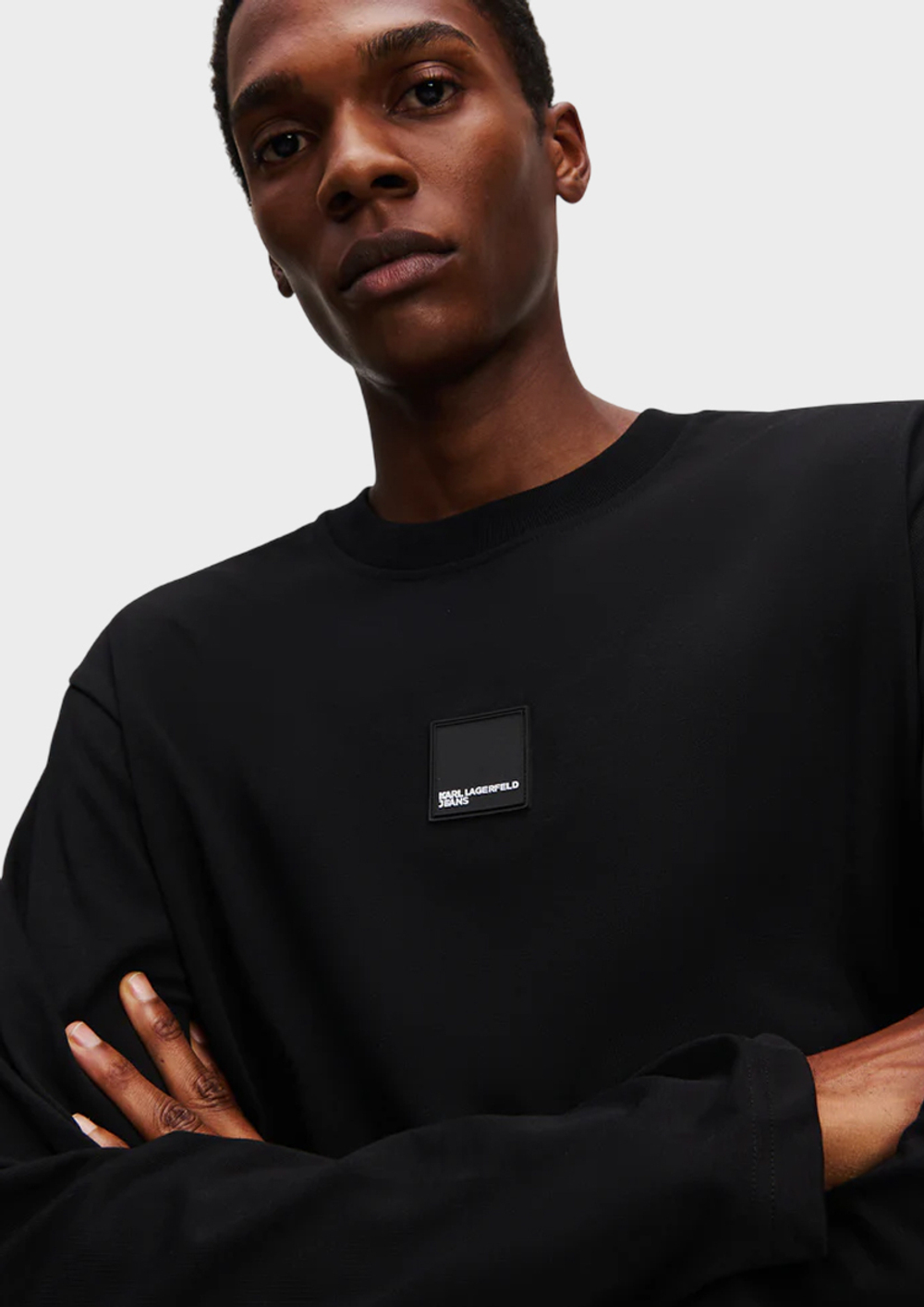 Лонгслив KARL LAGERFELD JEANS Reg Ls Curved Hem Tee