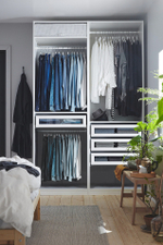 Гардероб PAX IKEA (комбинация) с 4 ящиками 150x58x236 см (белый) 150*58*236 см, Белый   Фиеста