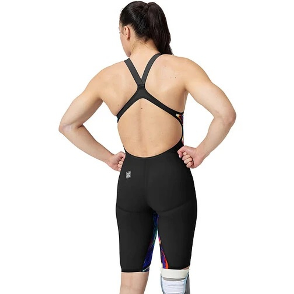 SPEEDO LZR PURE VALOR 2.0 OPENBACK KNEESKIN RED/BLUE
