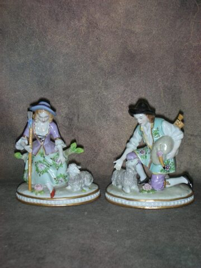 Статуэтка. Фарфор. Пастухи пара. Sitzendorf. Германия