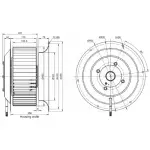 Мотор-колесо RE400F-4D-AC0 для прямоугольного вентилятора