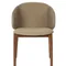 Стул Lando, орех с коричневой обивкой