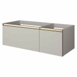 Тумба с раковиной Armadi Art QUATRO 2 140 CASHMERE/профиль MATT GOLD/раковина DAPHNE