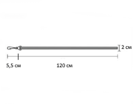 Водитель для штор металлический Грани, цвет синий матовый (120, 150, 200, 250 см)