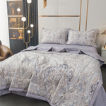 Комплект постельного белья Сатин с Одеялом 100% хлопок на резинке OBR120