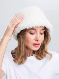 Премиальная Панама теплая из шерсти, белая, SilverFox