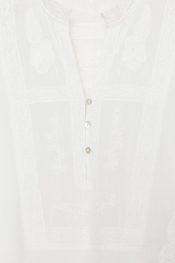 ZARA БЛУЗА С ВЫШИВКОЙ — ZW COLLECTION, ЭКРЮ