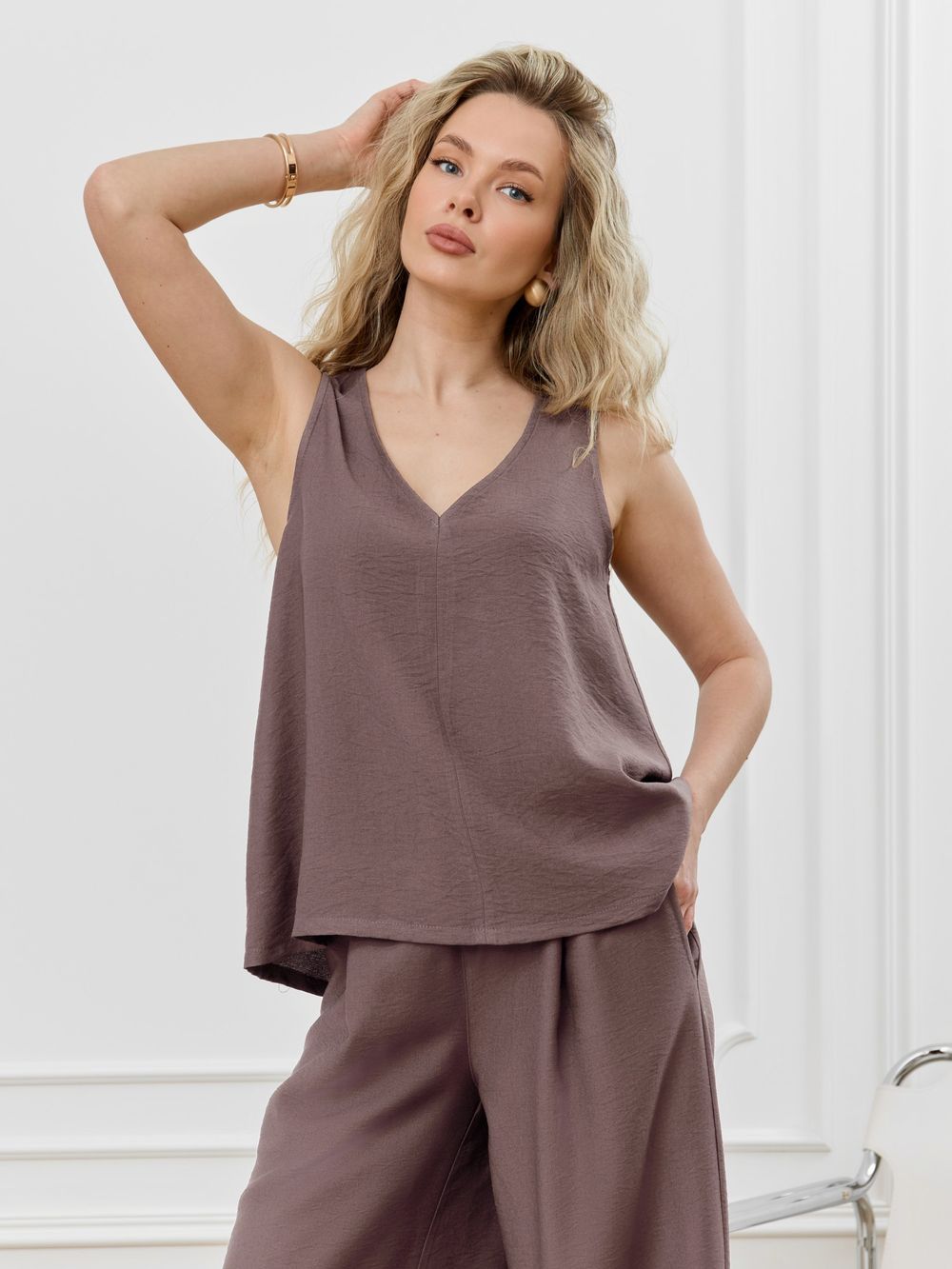 Блузка-топ женская Ясмина-2 Виотекс КАКАО