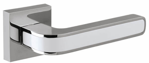 Ручка квадрат Фуаро NEO DM CP/WH-19, цвет хром/белый ЦАМ (гарантия - 12 месяцев)