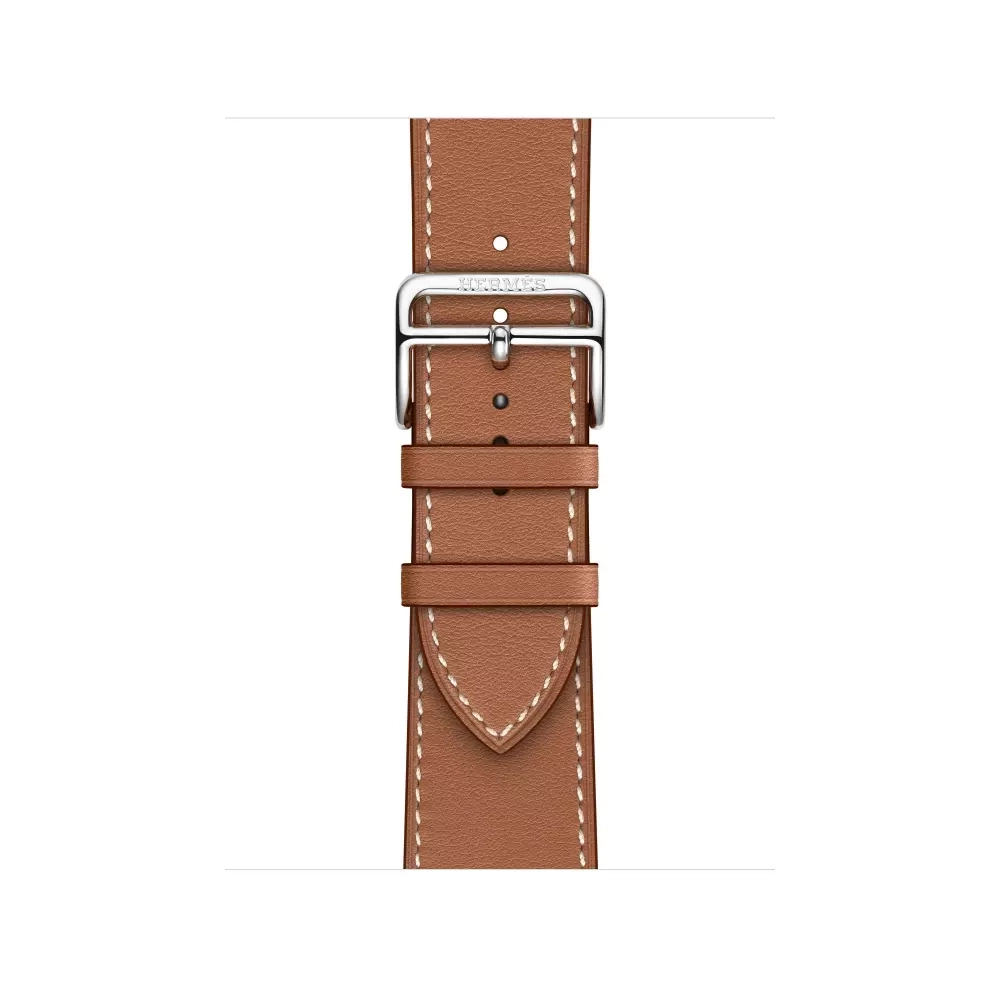 Apple Watch Series 8 Hermes 45mm, классический кожаный ремешок коричневого цвета