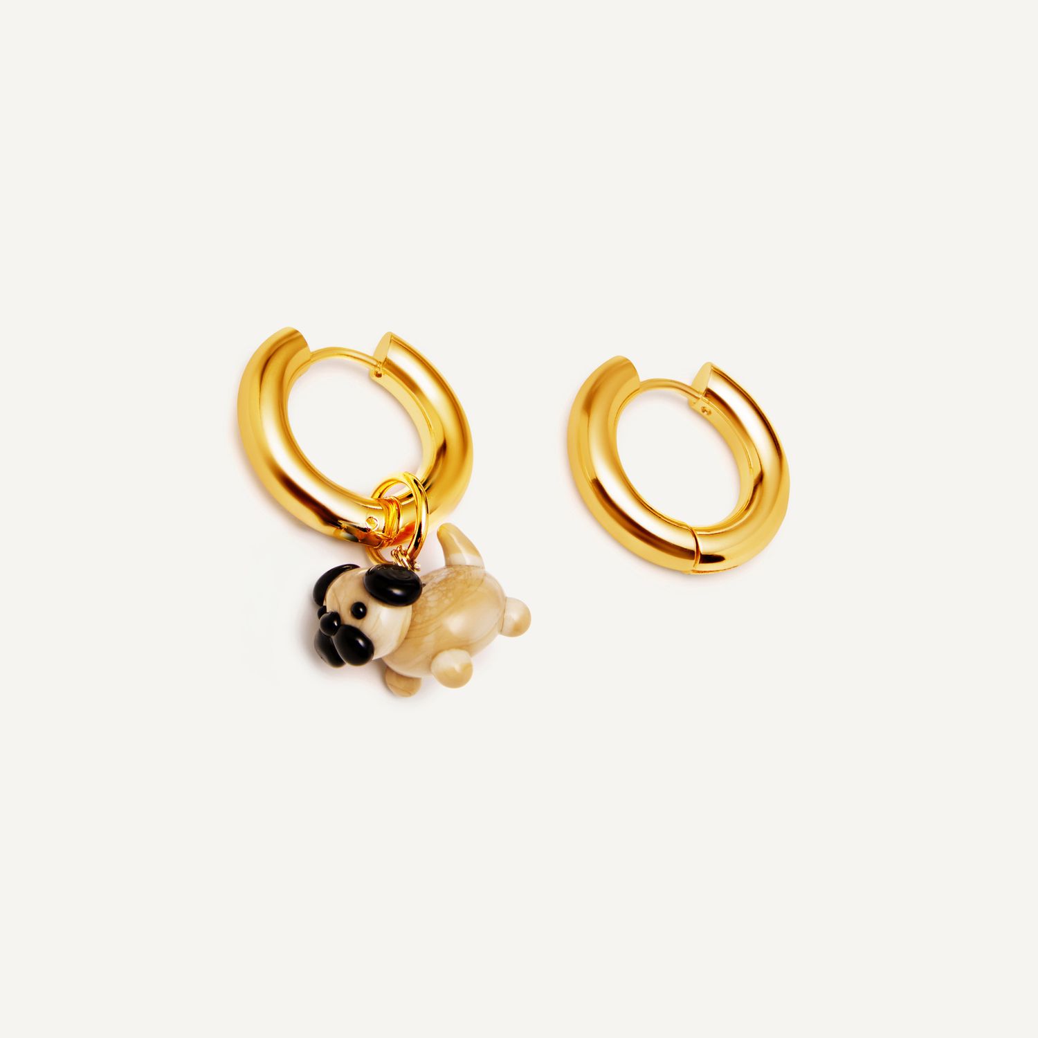 Серьги Favorite Fluffy Gold Earrings - Dog