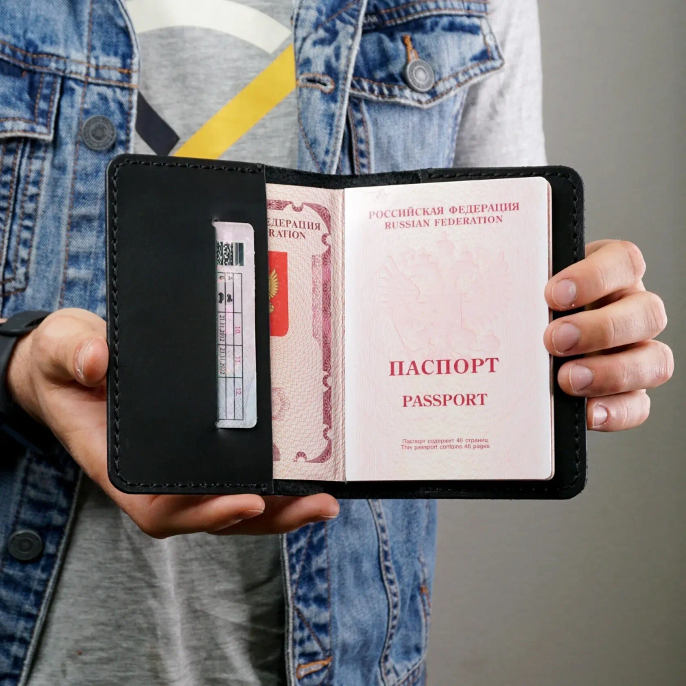 Обложка на паспорт Classic Черный