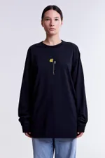 Лонгслив Гербарий Одуванчик Синий