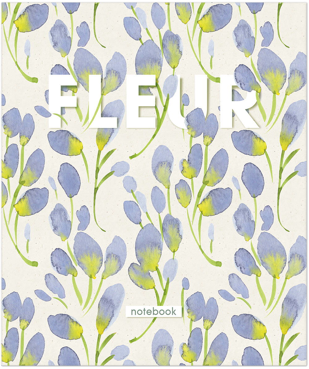 Тетрадь общая 48 листов на скрепке "FLEUR"