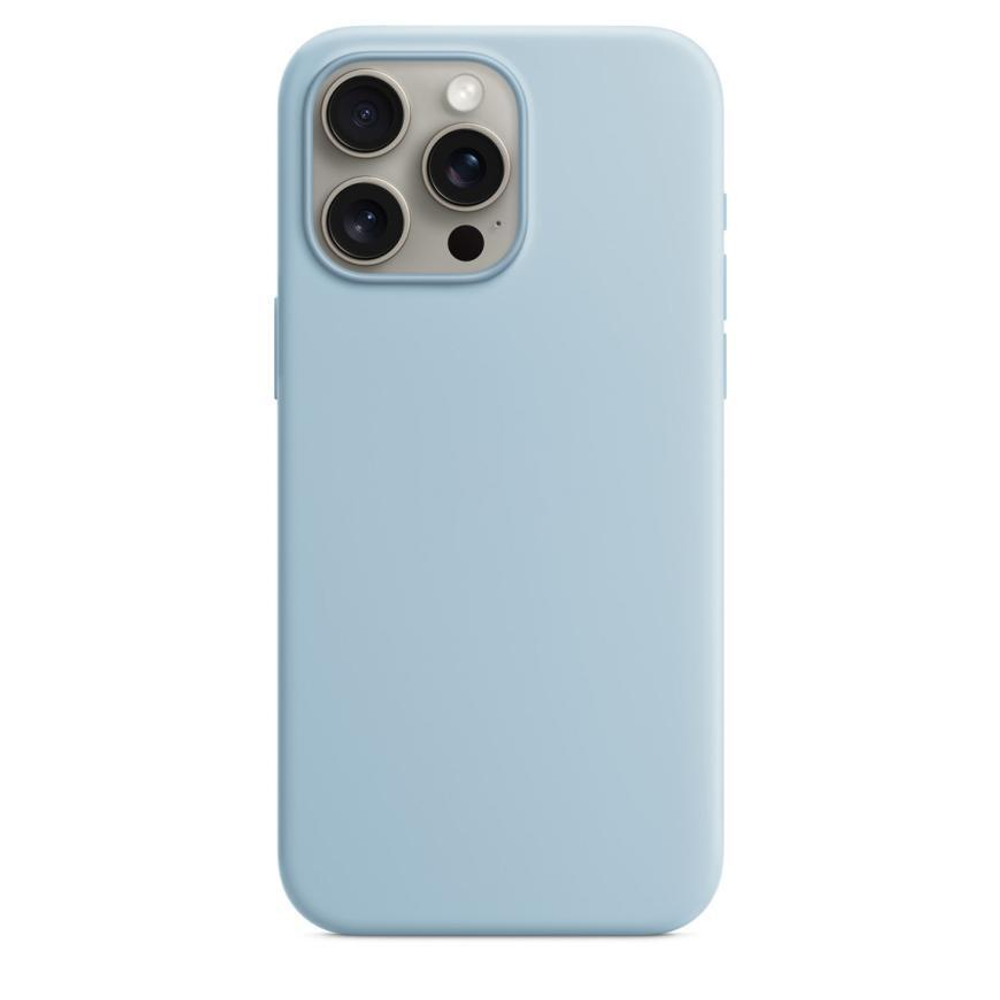 Силиконовый чехол MagSafe Apple Silicone Case для iPhone 15 Pro Max, Светло-голубой