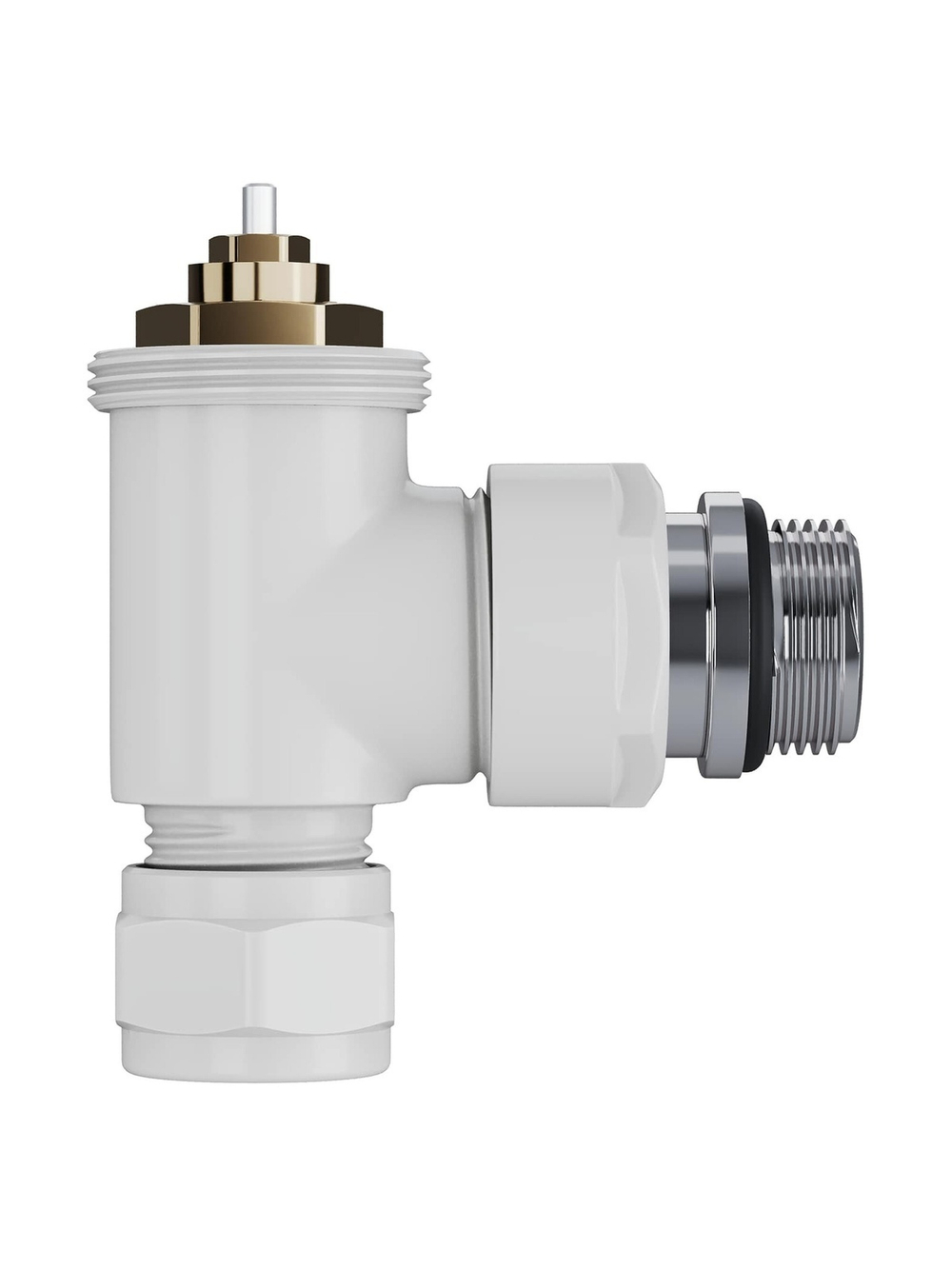 Набор термостатический угловой Royal Thermo Design Pro 15мм М30х1,5 (Белый)