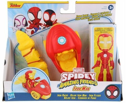 Фигурка Hasbro Spidey Amazing Friends - фигурка Железного человека + автомобиль F7458