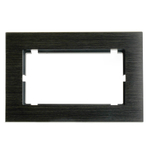 Рамка 2-местная (без перемычки), металл, STEKKER, MFR00-7012-05, серия Катрин, черный 50032