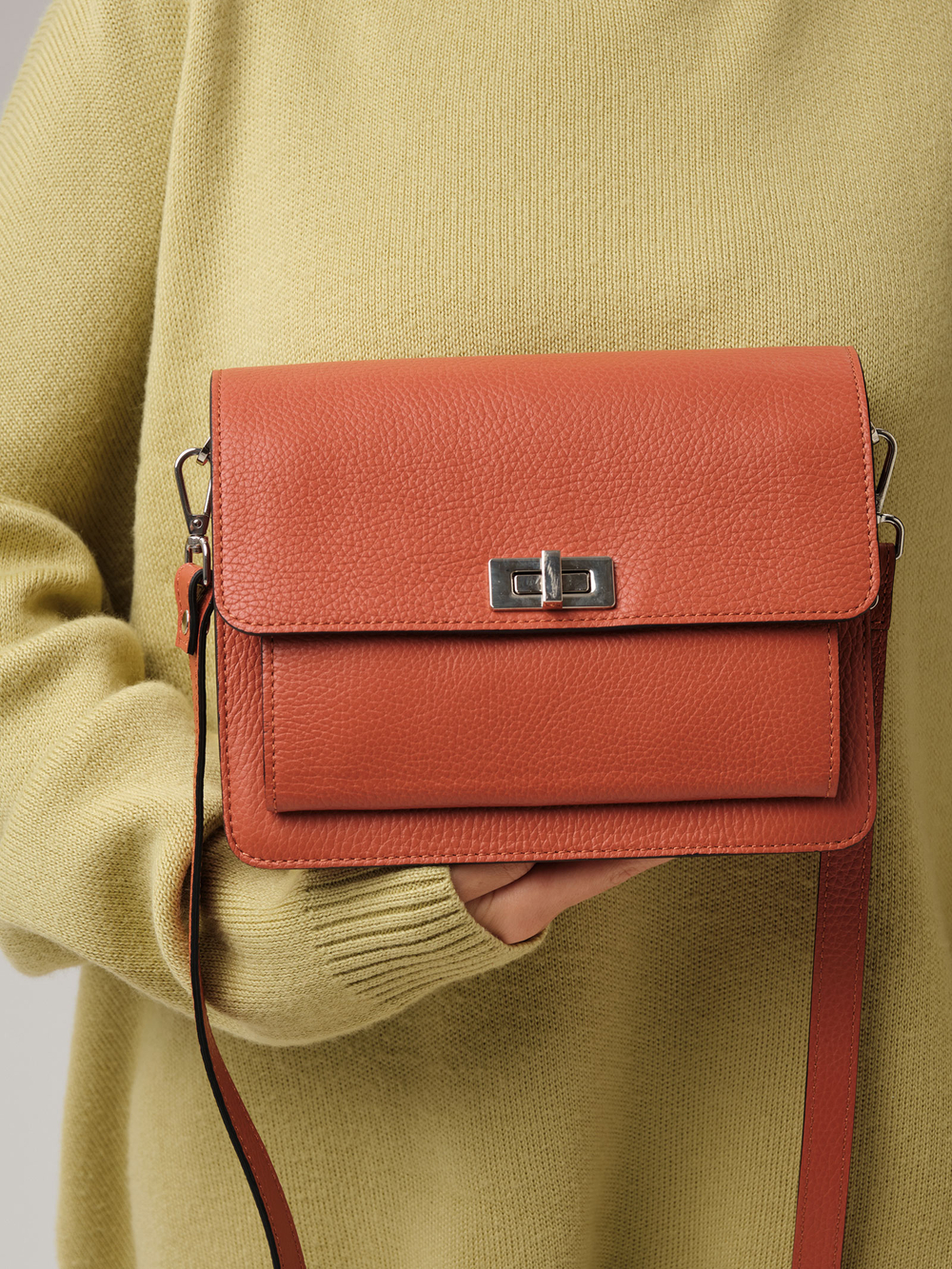 Сумка кросс-боди Deboro 30301 кирпич