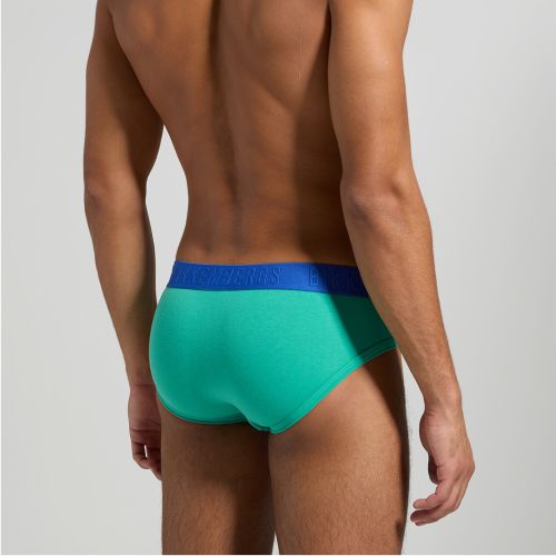 Мужские трусы брифы (белый, черный, морская волна) набор 3 в 1 Bikkembergs EMBOSSED BKK51USP24TR/3