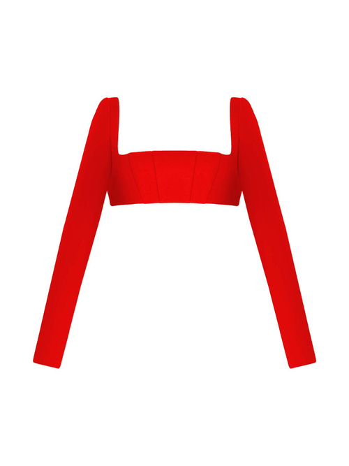 Кроп-топ с длинными рукавами