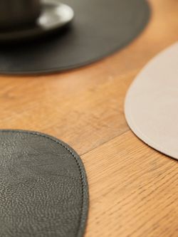 Набор из 4-х двухсторонних сервировочных салфеток Drop, 33х41 см, черный/светло-серый