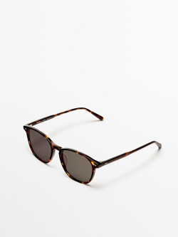 Massimo Dutti Эпоксидные солнцезащитные очки, шоколадный