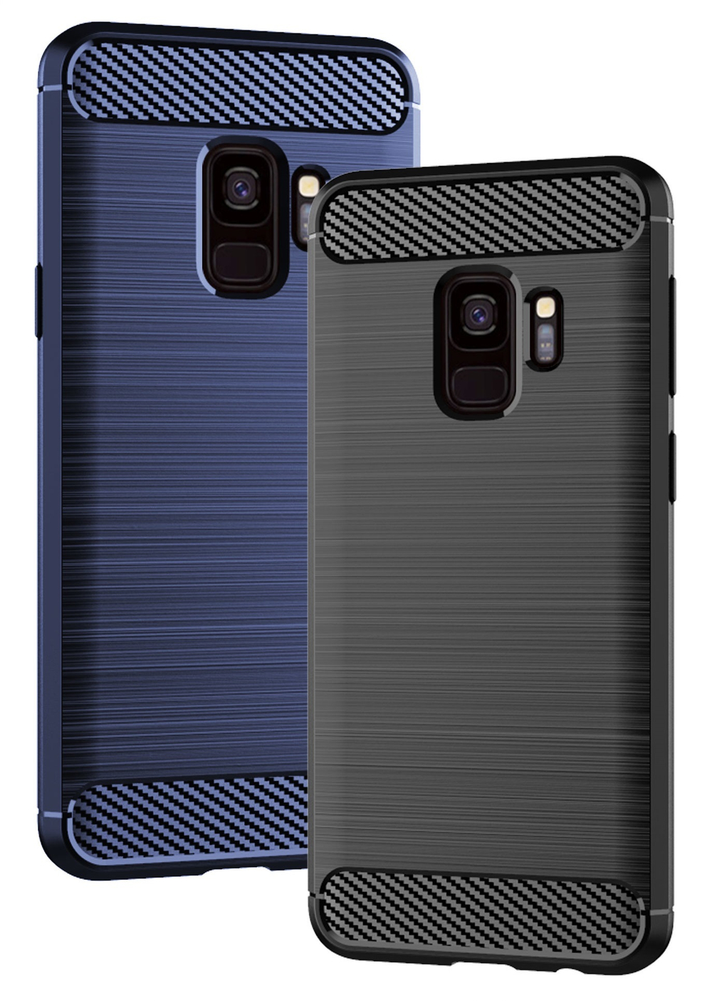 Чехол для Samsung Galaxy S9 цвет Blue (синий), серия Carbon от Caseport