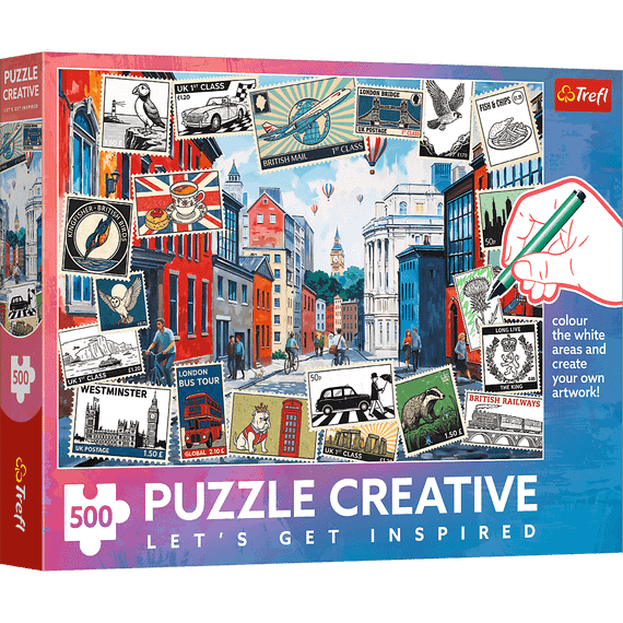 Pazl \ Puzzle \ Пазлы Puzzles - "500 Puzzle Creative" - Greetings from London / Trefl