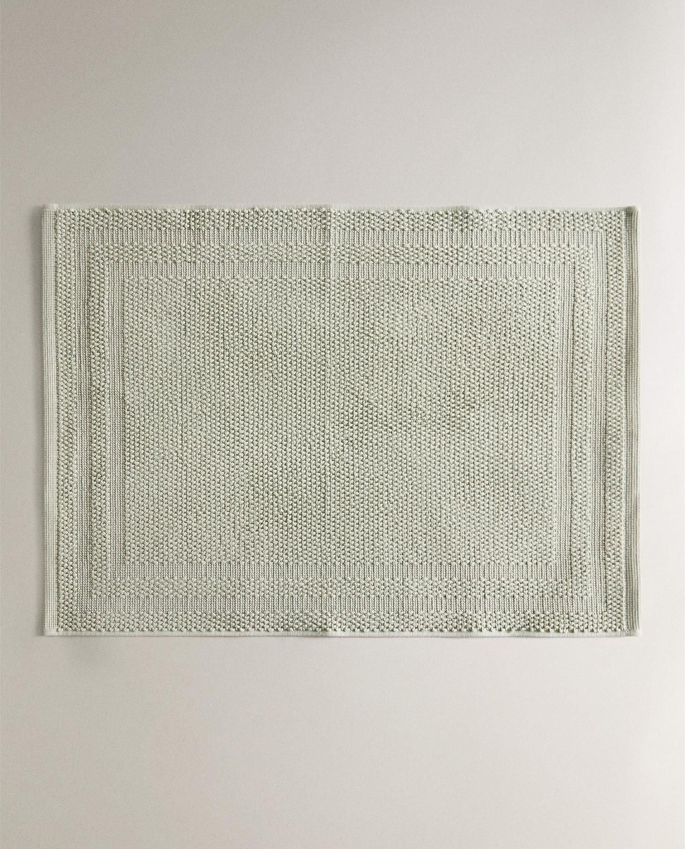 Zara Home - Нескользящий коврик для ванной из хлопка, синий, 50x70 см