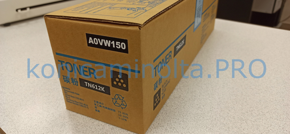 Тонер TN-612K совместимый для Konica Minolta черный A0VW150