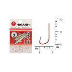 Крючок одинарный HIGASHI Sode ringed #4 Red