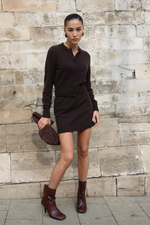 Костюм из шерсти и кашемира в шоколадном цвете