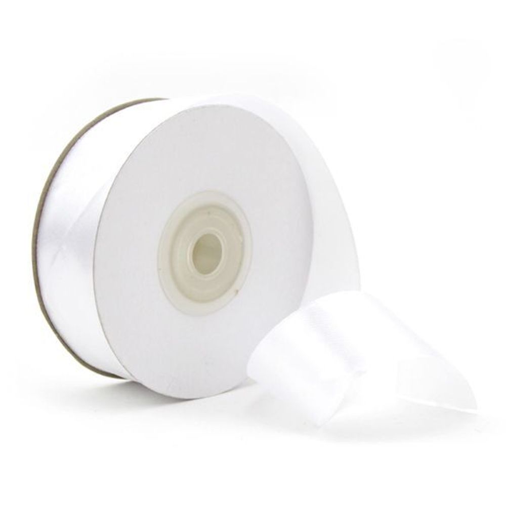 Лента атлас белый 1,2 см