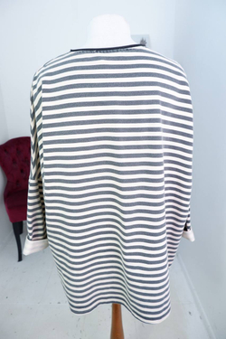 Кофта Grafinia полосатая, маркировка 48, визуально 52 размер