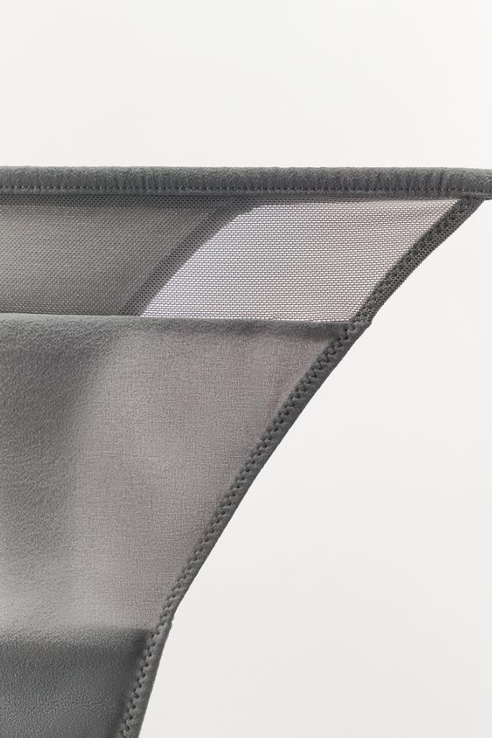 ZARA ТРУСЫ ТАНГА ИЗ КОМБИНИРОВАННОГО ТЮЛЯ, ОТТЕНКИ СЕРОГО