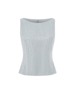 Топ укороченный из шифона с кристаллами