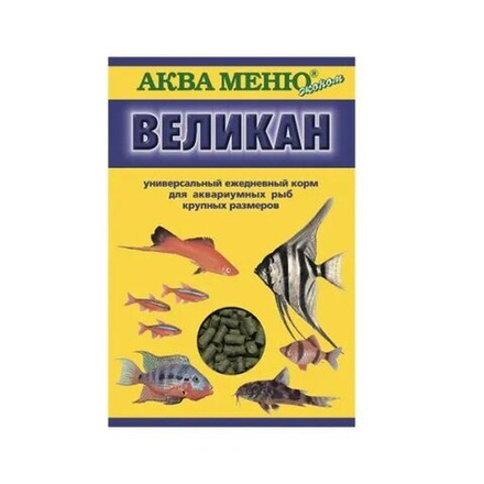 Корм для крупных аквариумных рыб Великан, 35г Аква Меню
