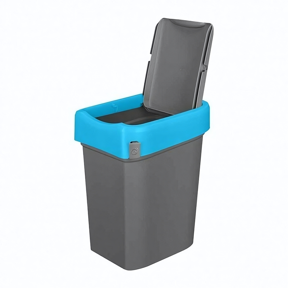 Контейнер для мусора с поворотной крышкой "smart bin" 10л (синий)