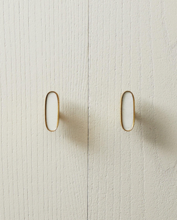 ZARA HOME ОВАЛЬНАЯ МЕБЕЛЬНАЯ РУЧКА ИЗ МРАМОРА (НАБОР ИЗ 2 ШТ.)