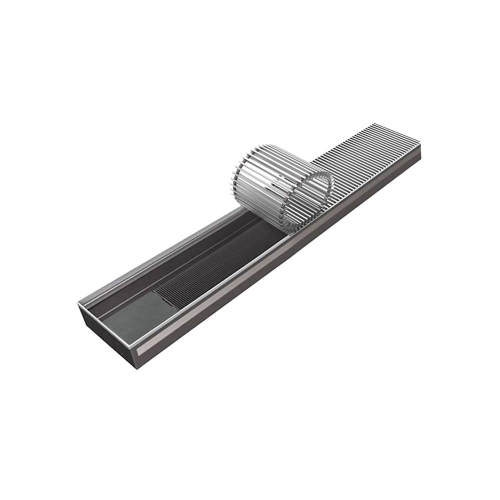 Конвектор внутрипольный КЗТО БРИЗ 200x120х1200 F (5 Ал 12 втулки черные)