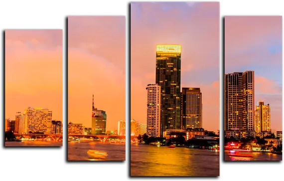 Модульная картина "Высоты у воды"